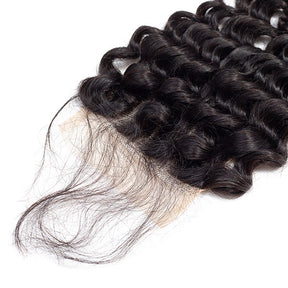 free part swiss lace closure water wave hair