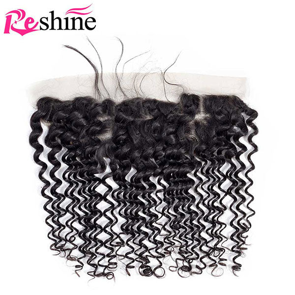 Remeehi Brazilion Deep Curly 13x4 Full Frontal Lace Closure 100% Real Human  Hair Frontal Closure