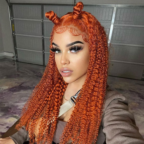 ginger color hair lace wigs