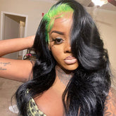 green roots body wave human hair wigs