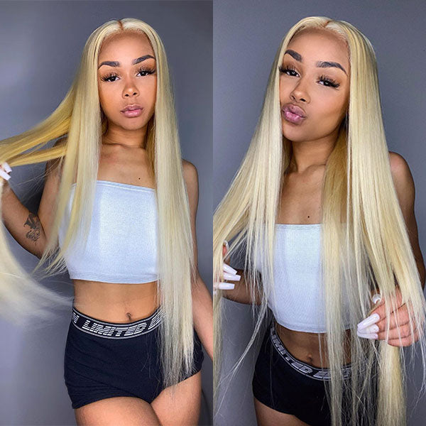 613 honey blonde straight hair lace front wigs