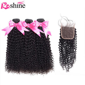 kinky curly bundles with closure free shipping