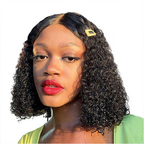 kinky curly hair lace front wigs for women bob wig