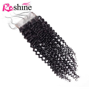 kinky curly hair lace closure with baby hair
