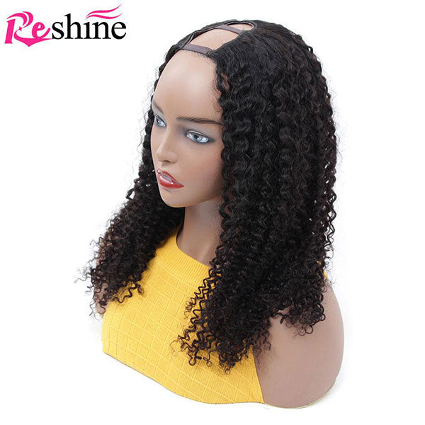 kinky curly hair none lace human hair wigs