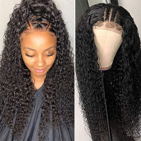 Reshine Hair Skin Melt Kinky Curly Human Hair Wigs Brazilian Curly Hair HD Lace Frontal Wigs For African American - reshine