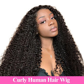 Kinky Curly 360 Lace Front Wigs Natural Color Human Hair Wigs 10-24 Inch - reshine