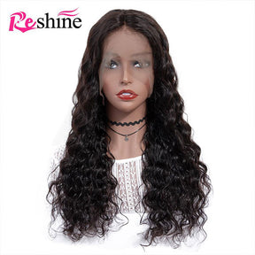 loose deep wave human hair middle part wig