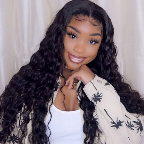 Loose Deep Wave Human Hair HD Lace Wigs For Women Swiss Lace Front Wigs ...