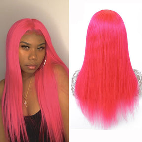 Pink Straight Wig Image 1