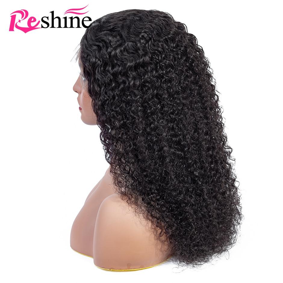 Kinky Curly 360 Lace Front Wigs Natural Color Human Hair Wigs 10-24 Inch - reshine