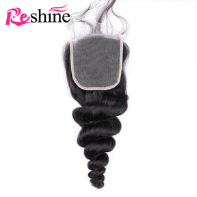 side part loose wave human hair closure with baby hair