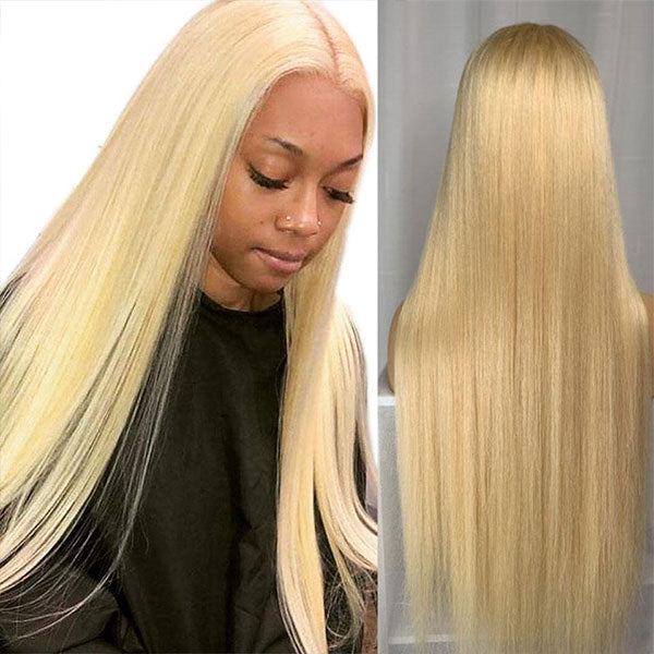 colored hair straight wigs lace closure wigs