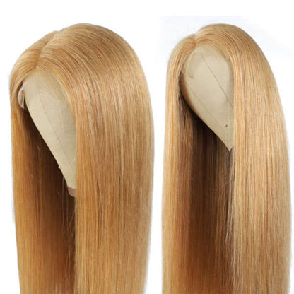 Reshine Hair Strawberry Blonde Straight Human Hair Lace Wigs For Women - reshine
