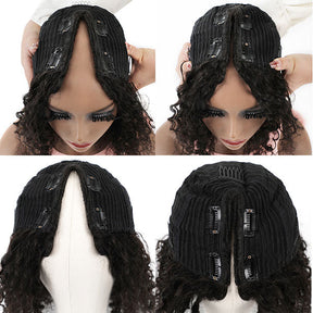 Deep Wave Curly Hair Wigs V Part Wig Human Hair No Leave Out Full Wigs For Black Women - reshine