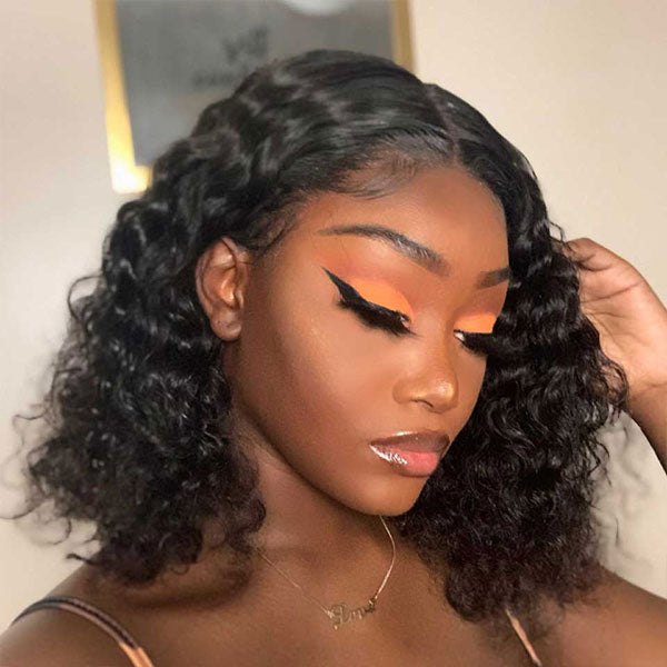 water curly hair bob wig