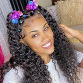 water curly hair lace front human hair wigs for black women