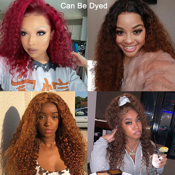 water wave human hair wigs can be dyed 