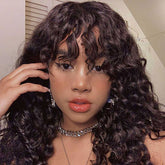 water wave wigs with bangs