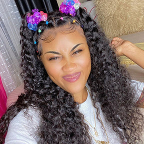 water wave lace wigs human hair