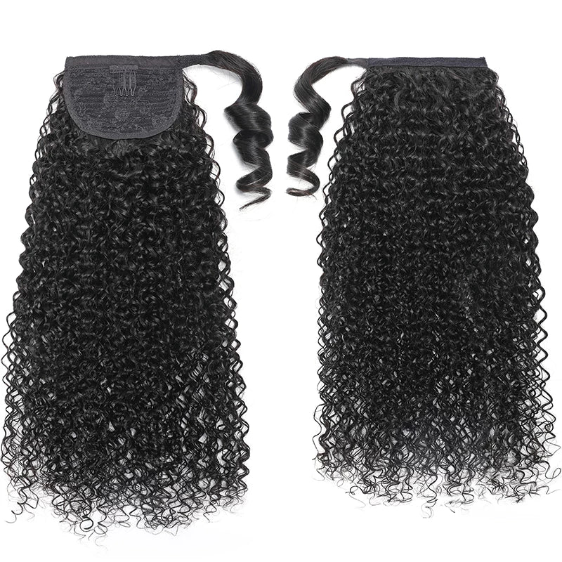 100g Water Wave Human Hair Ponytail Wrap Around Ponytail